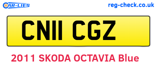 CN11CGZ are the vehicle registration plates.