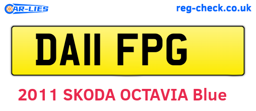 DA11FPG are the vehicle registration plates.