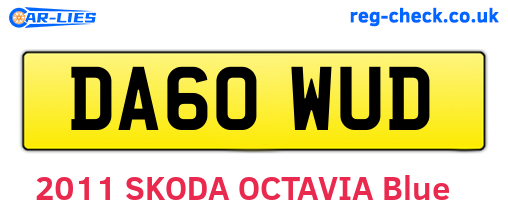 DA60WUD are the vehicle registration plates.