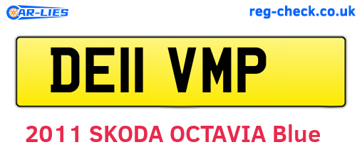 DE11VMP are the vehicle registration plates.