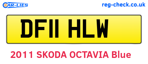 DF11HLW are the vehicle registration plates.