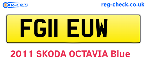 FG11EUW are the vehicle registration plates.