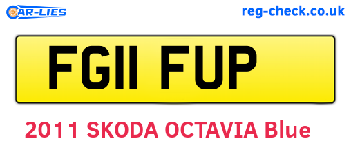 FG11FUP are the vehicle registration plates.