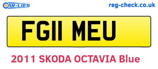 FG11MEU are the vehicle registration plates.
