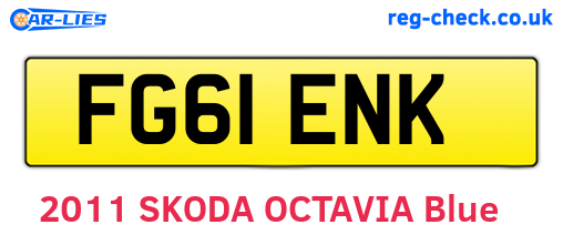 FG61ENK are the vehicle registration plates.
