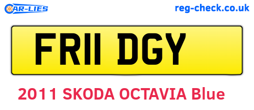 FR11DGY are the vehicle registration plates.