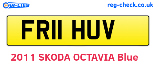 FR11HUV are the vehicle registration plates.