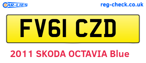 FV61CZD are the vehicle registration plates.