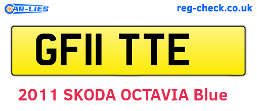 GF11TTE are the vehicle registration plates.