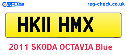 HK11HMX are the vehicle registration plates.