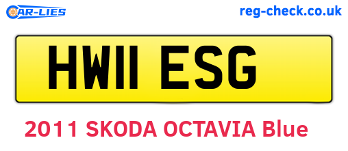 HW11ESG are the vehicle registration plates.