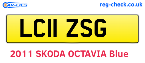 LC11ZSG are the vehicle registration plates.