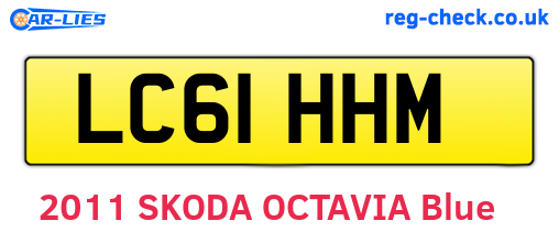 LC61HHM are the vehicle registration plates.