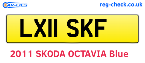 LX11SKF are the vehicle registration plates.