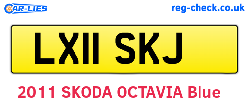 LX11SKJ are the vehicle registration plates.