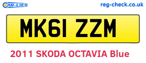 MK61ZZM are the vehicle registration plates.