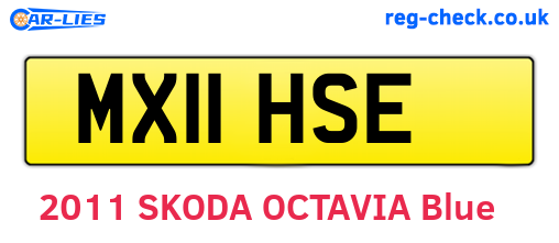 MX11HSE are the vehicle registration plates.