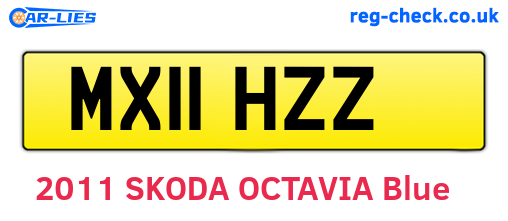 MX11HZZ are the vehicle registration plates.