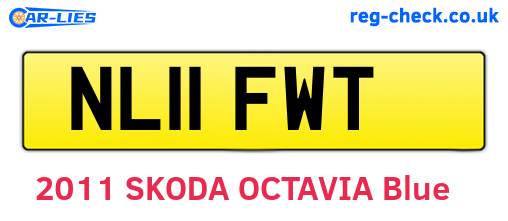 NL11FWT are the vehicle registration plates.