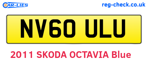 NV60ULU are the vehicle registration plates.