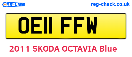 OE11FFW are the vehicle registration plates.