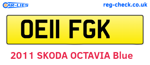 OE11FGK are the vehicle registration plates.