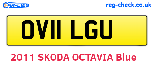 OV11LGU are the vehicle registration plates.