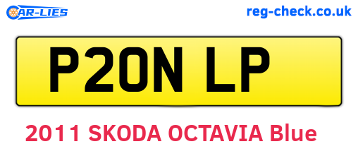 P20NLP are the vehicle registration plates.