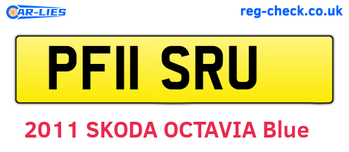 PF11SRU are the vehicle registration plates.
