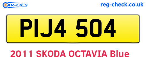 PIJ4504 are the vehicle registration plates.