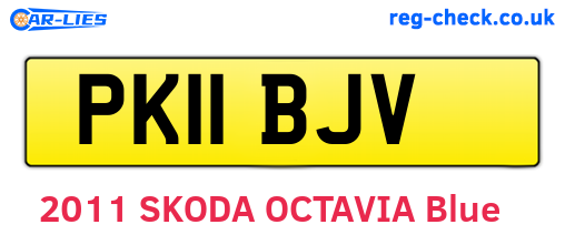 PK11BJV are the vehicle registration plates.