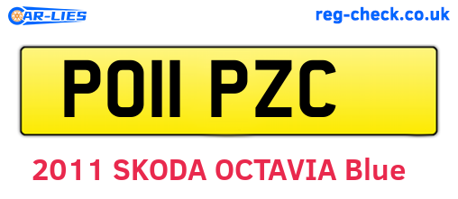 PO11PZC are the vehicle registration plates.