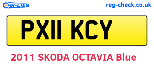 PX11KCY are the vehicle registration plates.