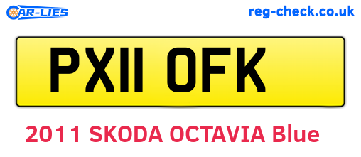 PX11OFK are the vehicle registration plates.