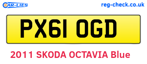 PX61OGD are the vehicle registration plates.