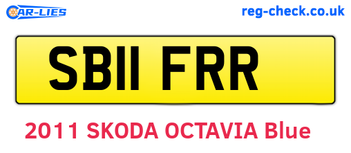 SB11FRR are the vehicle registration plates.