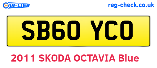 SB60YCO are the vehicle registration plates.