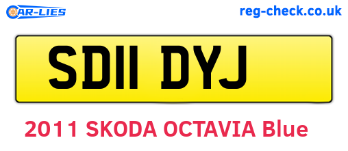 SD11DYJ are the vehicle registration plates.