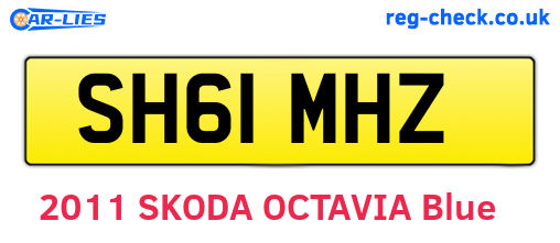SH61MHZ are the vehicle registration plates.