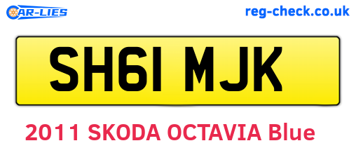 SH61MJK are the vehicle registration plates.