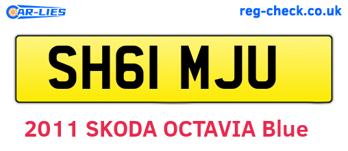 SH61MJU are the vehicle registration plates.