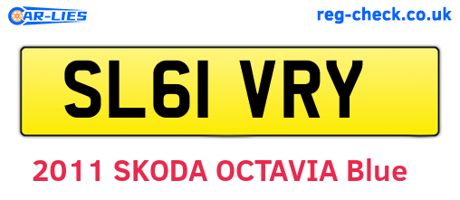 SL61VRY are the vehicle registration plates.