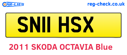 SN11HSX are the vehicle registration plates.