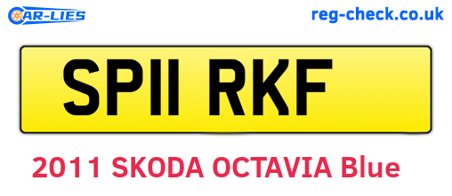 SP11RKF are the vehicle registration plates.