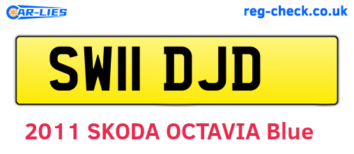 SW11DJD are the vehicle registration plates.