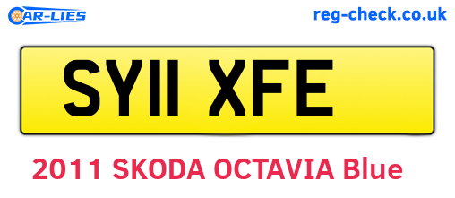 SY11XFE are the vehicle registration plates.