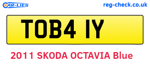 TOB41Y are the vehicle registration plates.