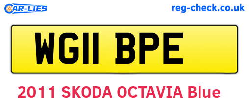 WG11BPE are the vehicle registration plates.