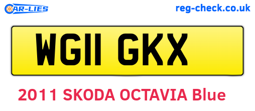 WG11GKX are the vehicle registration plates.