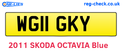 WG11GKY are the vehicle registration plates.